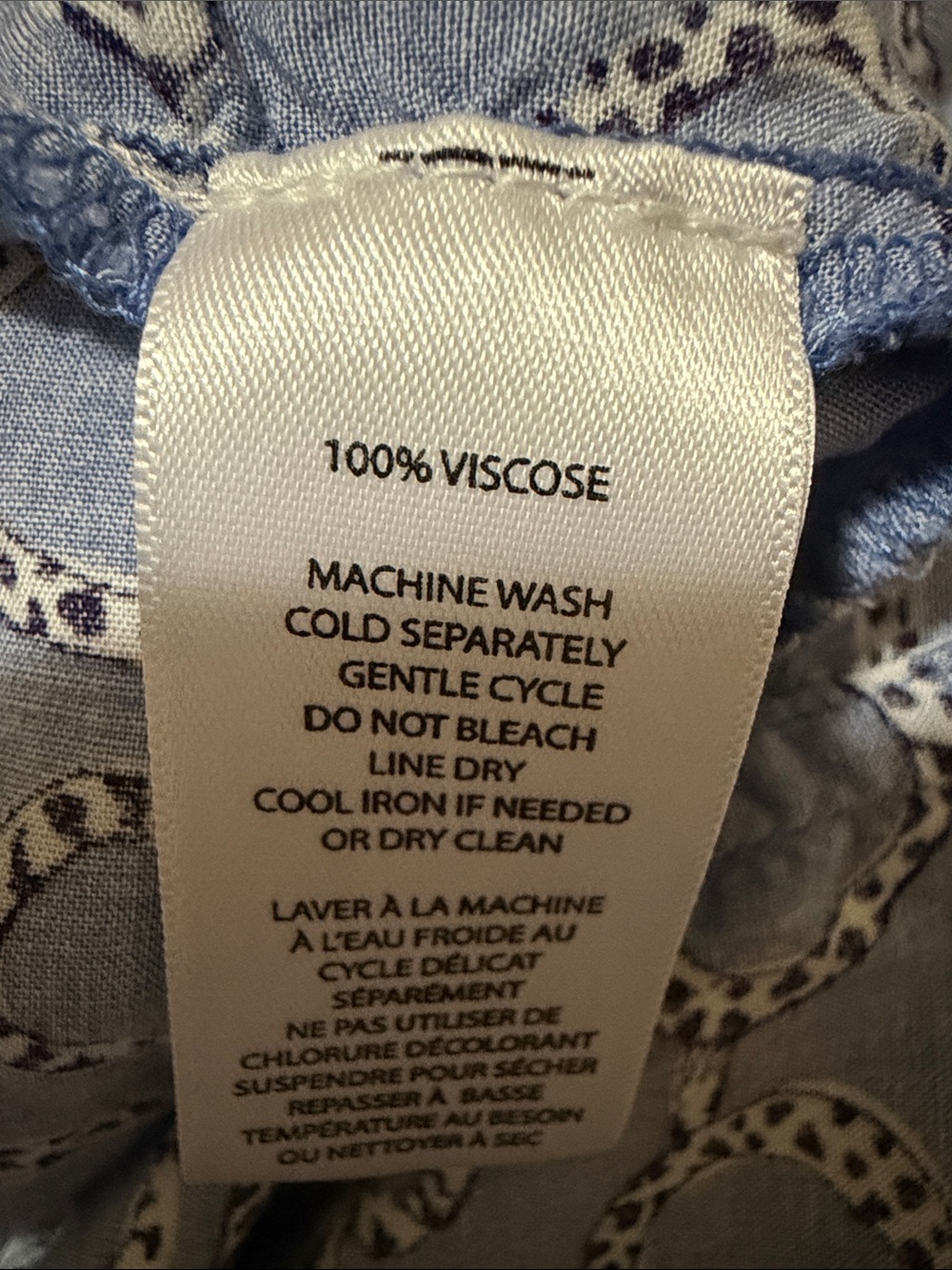 beachlunchlounge Light Blue Printed Tie-Front Blouse - Picture 5 of 5